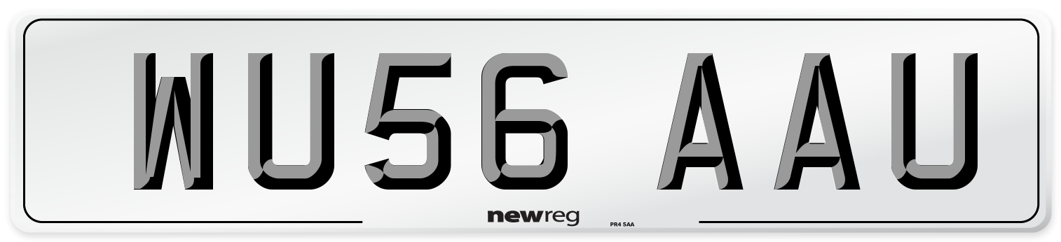 WU56 AAU Number Plate from New Reg